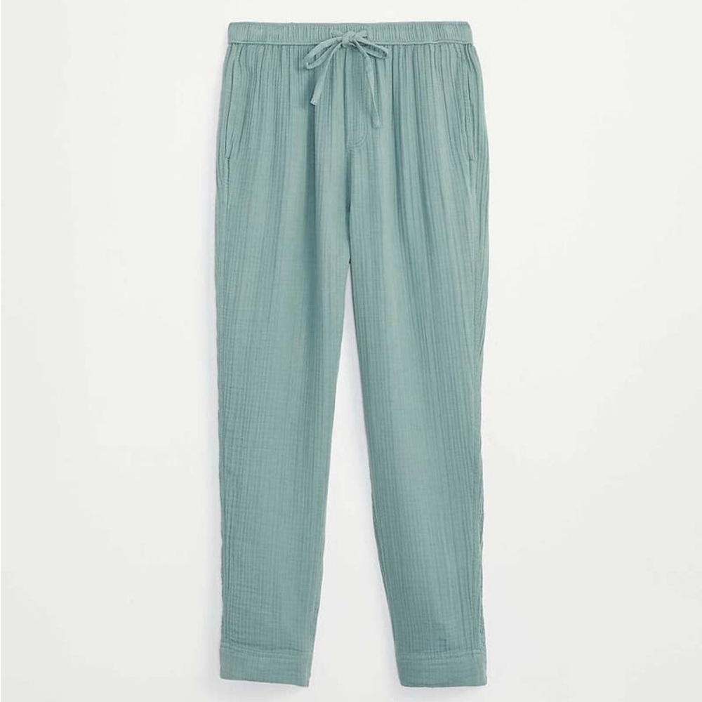 Lou & Grey Signature‎ Soft Teal Drawstring Triple Cloth Joggers Sz XL EUC